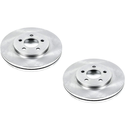 Set of 2 Powerstop Brake Discs Front for Lincoln Town Car (2003–2011)