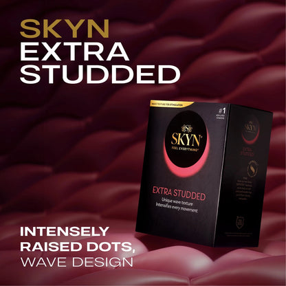 22 Count Lubricated Latex-Free Extra Studded for Universal Use