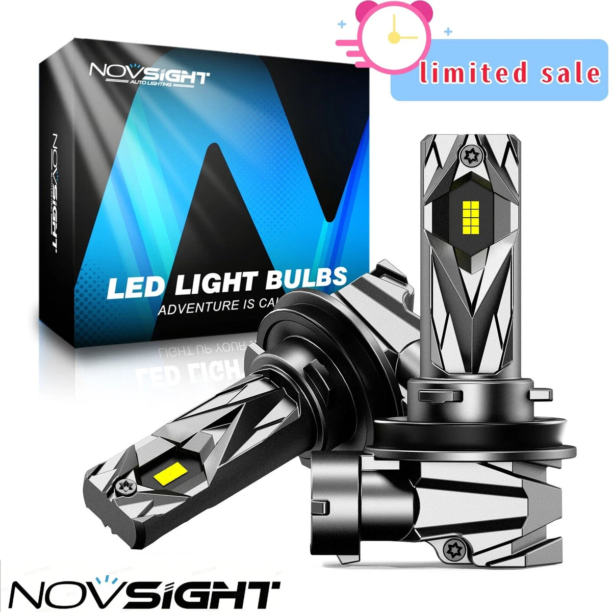 2X H11 H8 H9 LED Headlight Bulbs 6500K 16000LM for Universal Fit