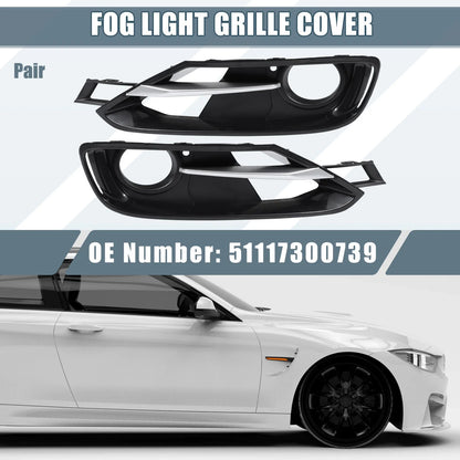 1 Pair Fog Light Grille Cover Trim 51117300739 for BMW F30 (2012–2019)