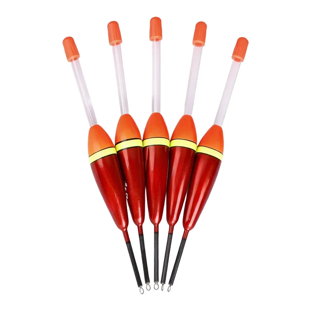 Set of 5 Carp Fishing Floats Red Vertical Buoys 13.5-15cm