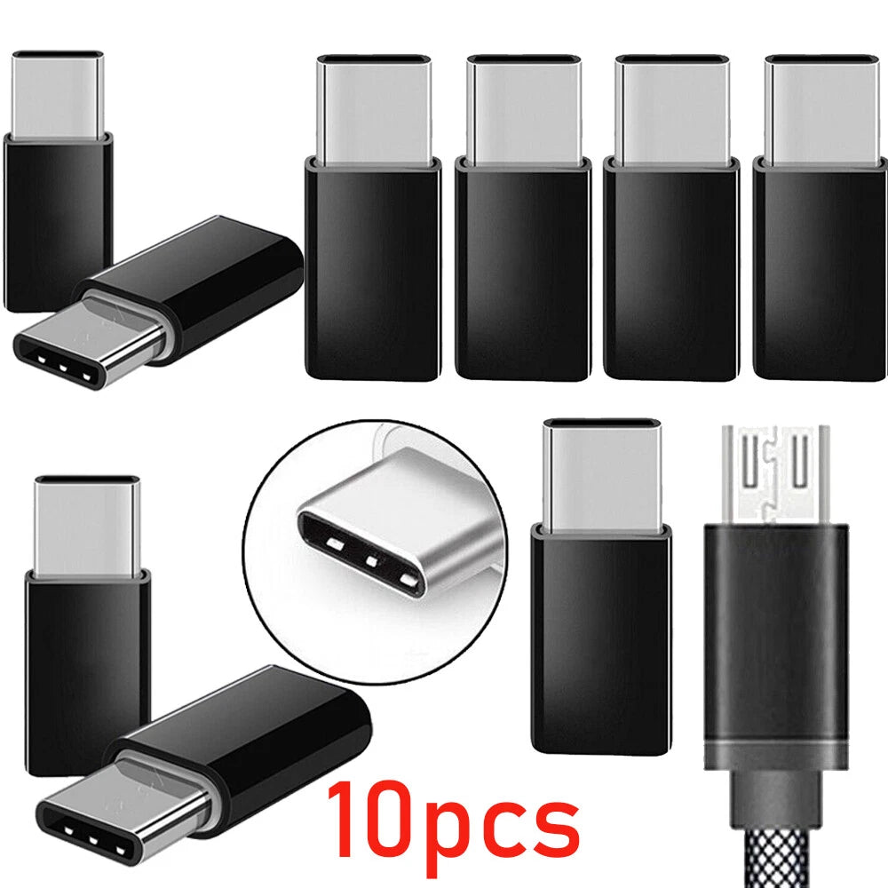 10X USB Type-C Male to Micro USB 3.1 Female Converter Adapter