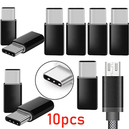 10X USB Type-C Male to Micro USB 3.1 Female Converter Adapter