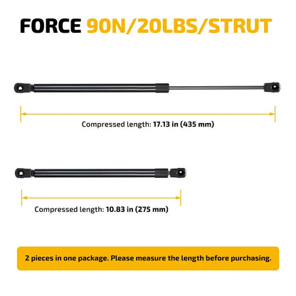 Set of 2 Gas Struts for Pickup Window RV Door Toolbox Lid (C16-15645)