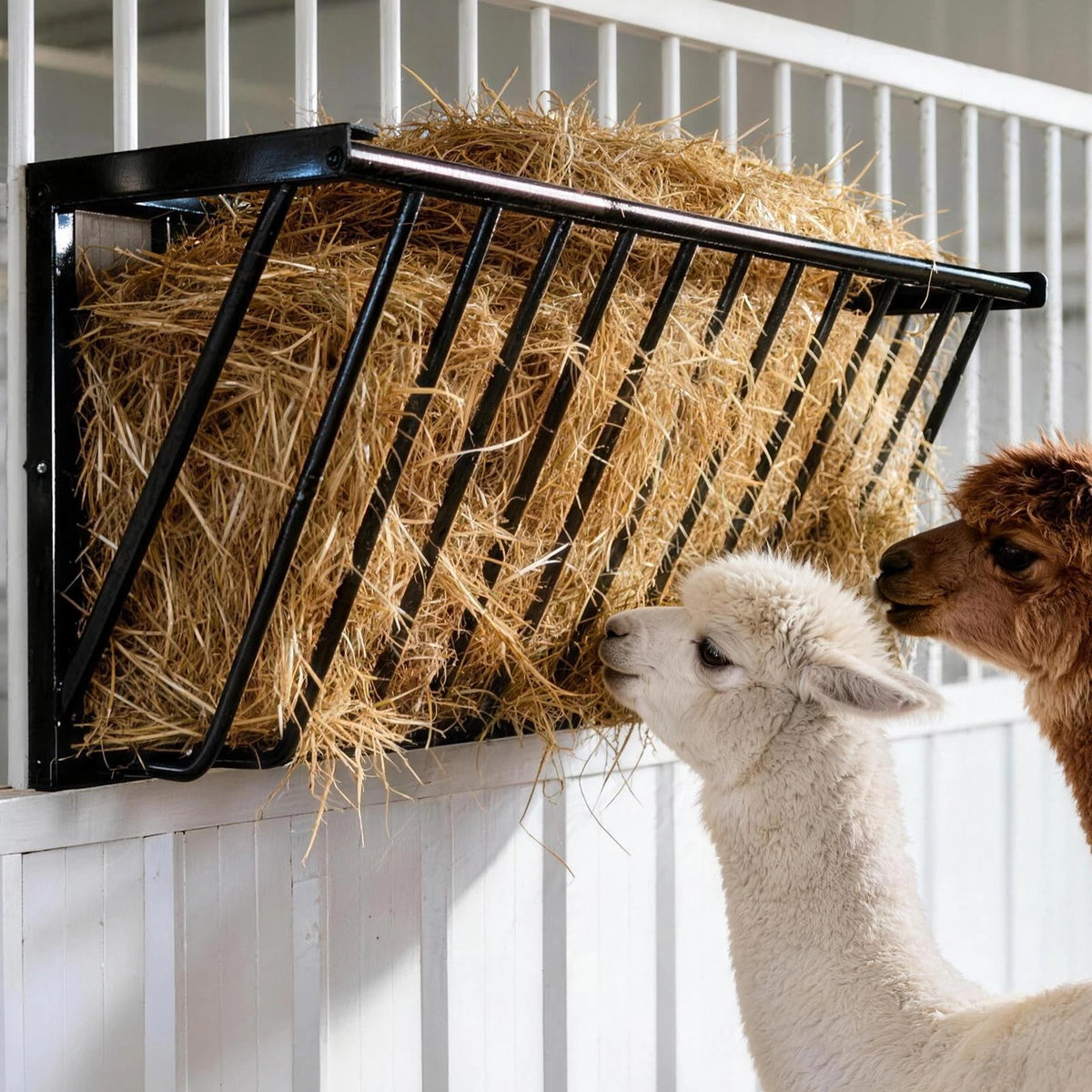 Wall Mounted Hay Feeder & Blanket Holder for Heavy Duty Use (63")