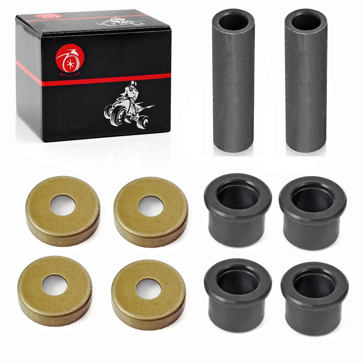 Front Upper Lower A-Arm Oil-Lite Bushing Shaft Kit for Yamaha Raptor 350 (2004–2013)