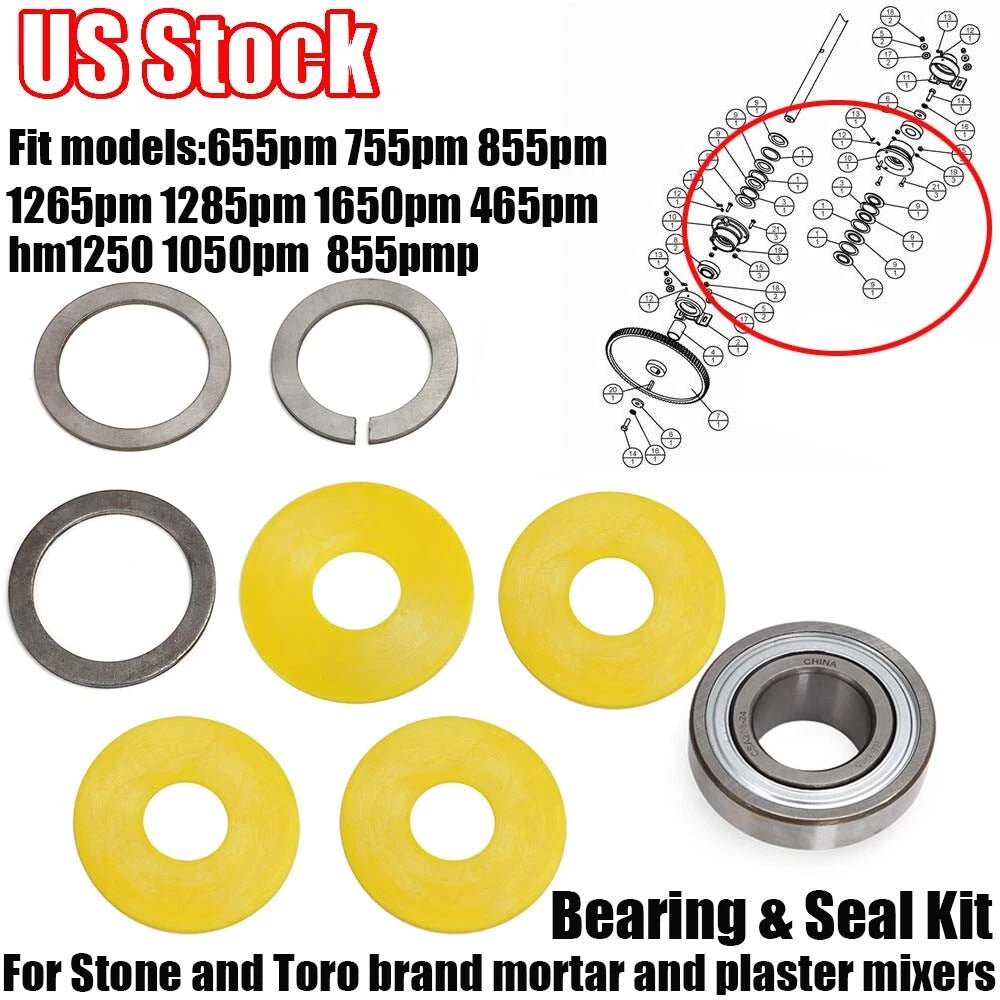 Bearing & Seal Kit for Stone Toro Mortar Mixer Plaster Mixer