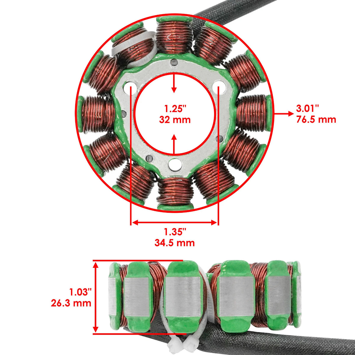 Stator & Gasket for Suzuki RM-Z450 (2008–2009) ST423+GT396 - LAR, 32101-28H00