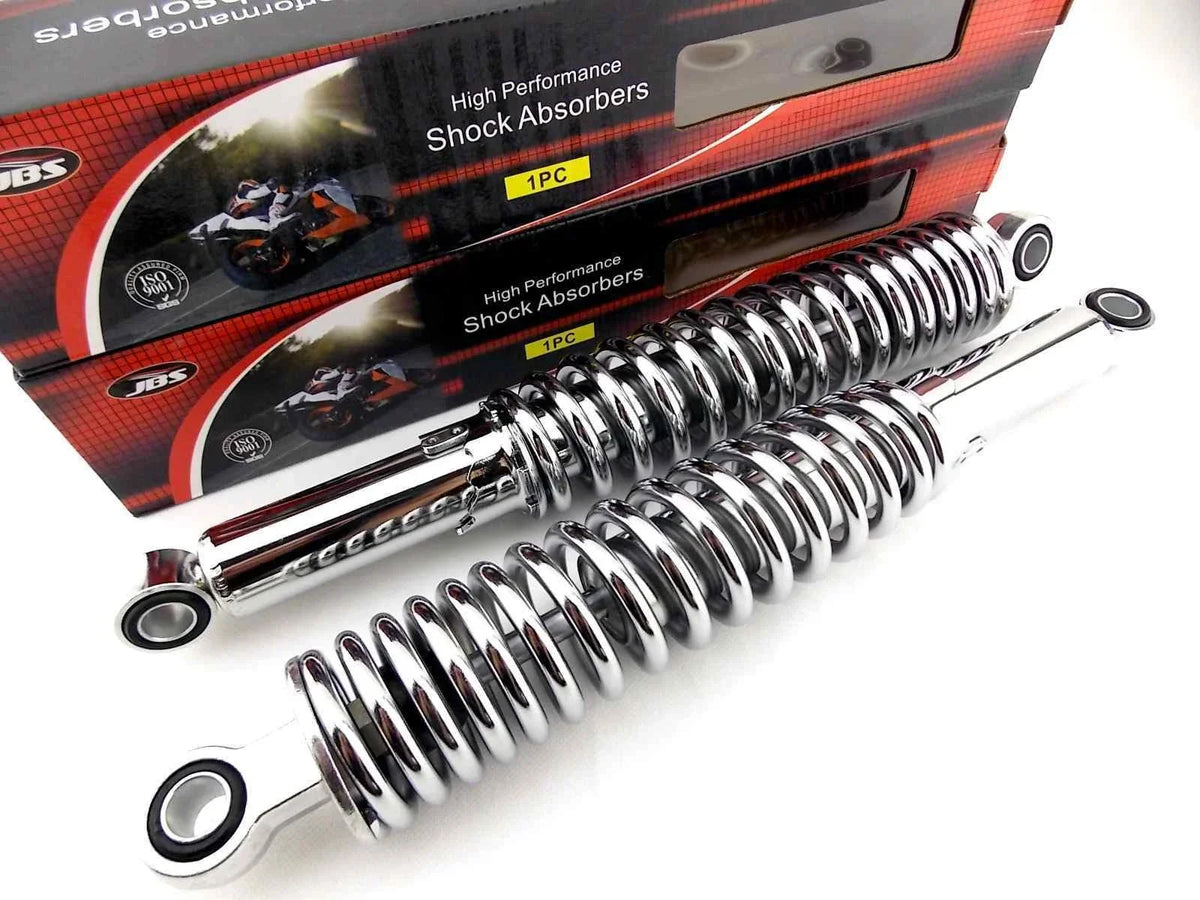 365mm JBS Chrome Rear Shock Absorbers for Ducati 750 Indiana (1986-1990)