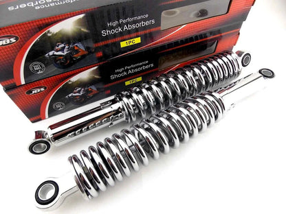 365mm JBS Chrome Rear Shock Absorbers for Ducati 750 Indiana (1986-1990)