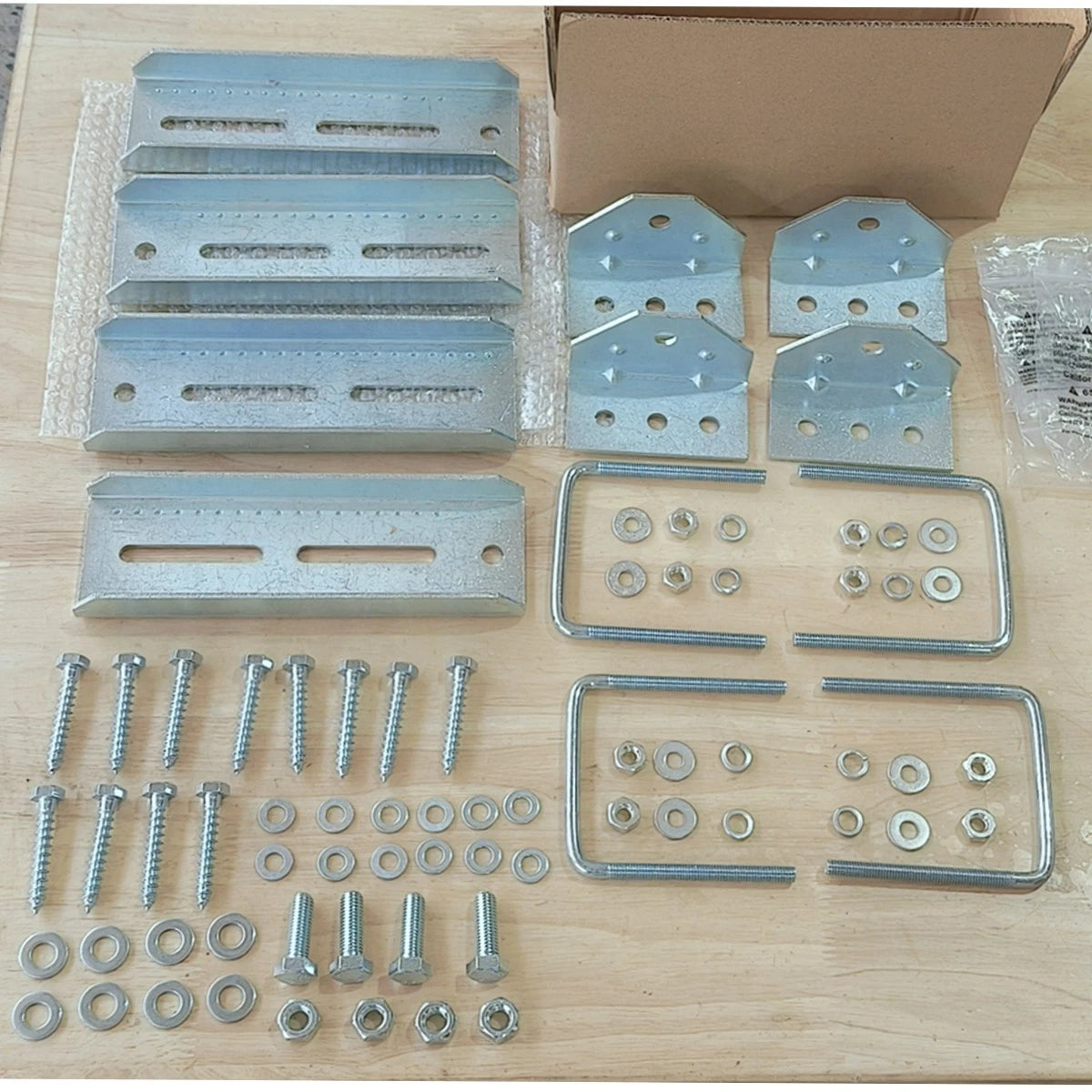 8" Swivel Top Bunk Bracket Kit for Boat Trailer Crossmember (1.5"x3", 2"x3", 3"x3")