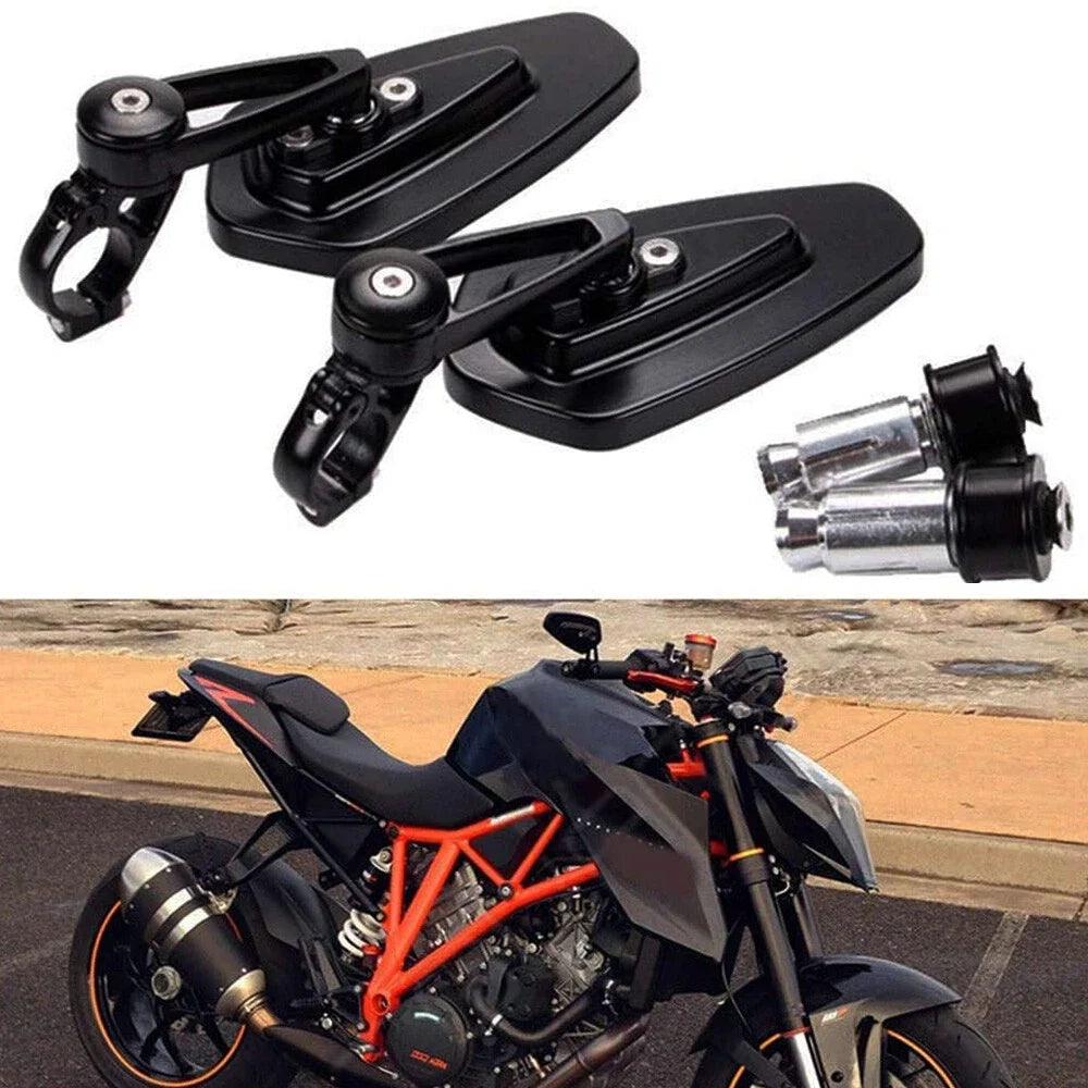 7/8" Handlebar End Rearview Side Mirror for Honda Yamaha Motorcycle