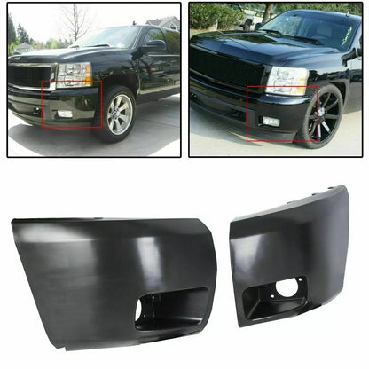 Set of 2 Bumper End Caps for Chevrolet Silverado 1500 (2007–2013)