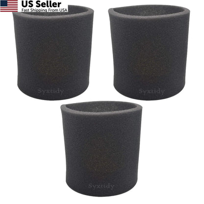 3 Pack Foam Sleeve VF2001 Replacement Filters for Wet Dry Vacuum