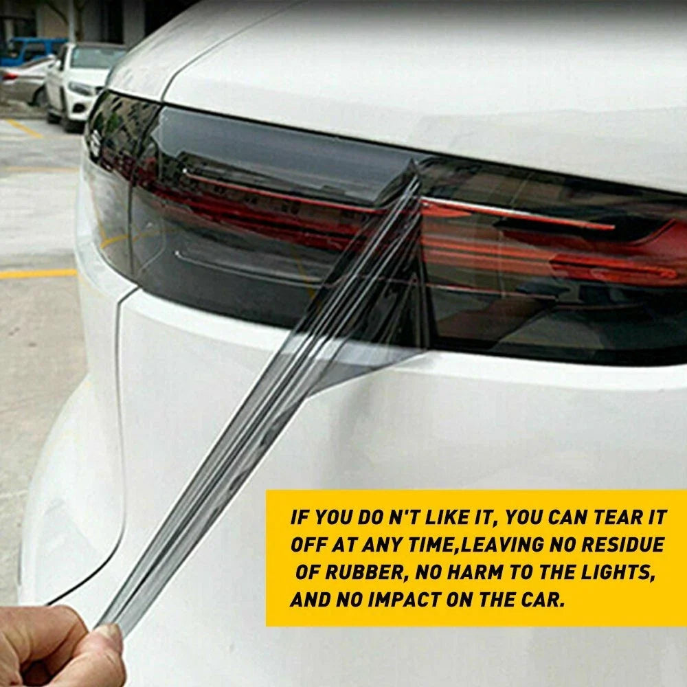 Headlight Lamp Tint Film for Universal Vehicles (12" x 72") Black