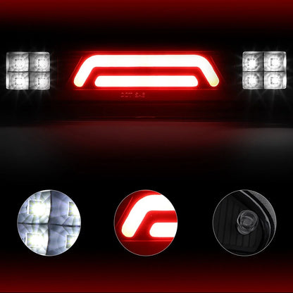 Dual 3D LED Bar Third Tail Brake Light + Cargo Lamp for Dodge Ram (2002–2009)