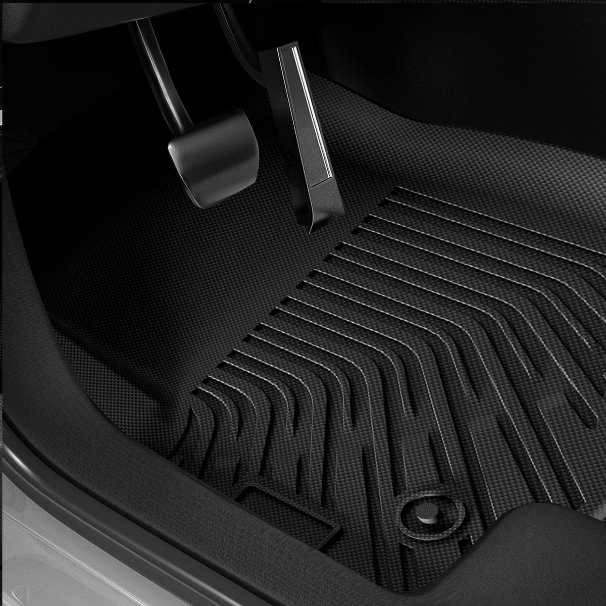 All Weather TPE Floor Mats for Chevy Silverado GMC Sierra 1500 (2019–2024)