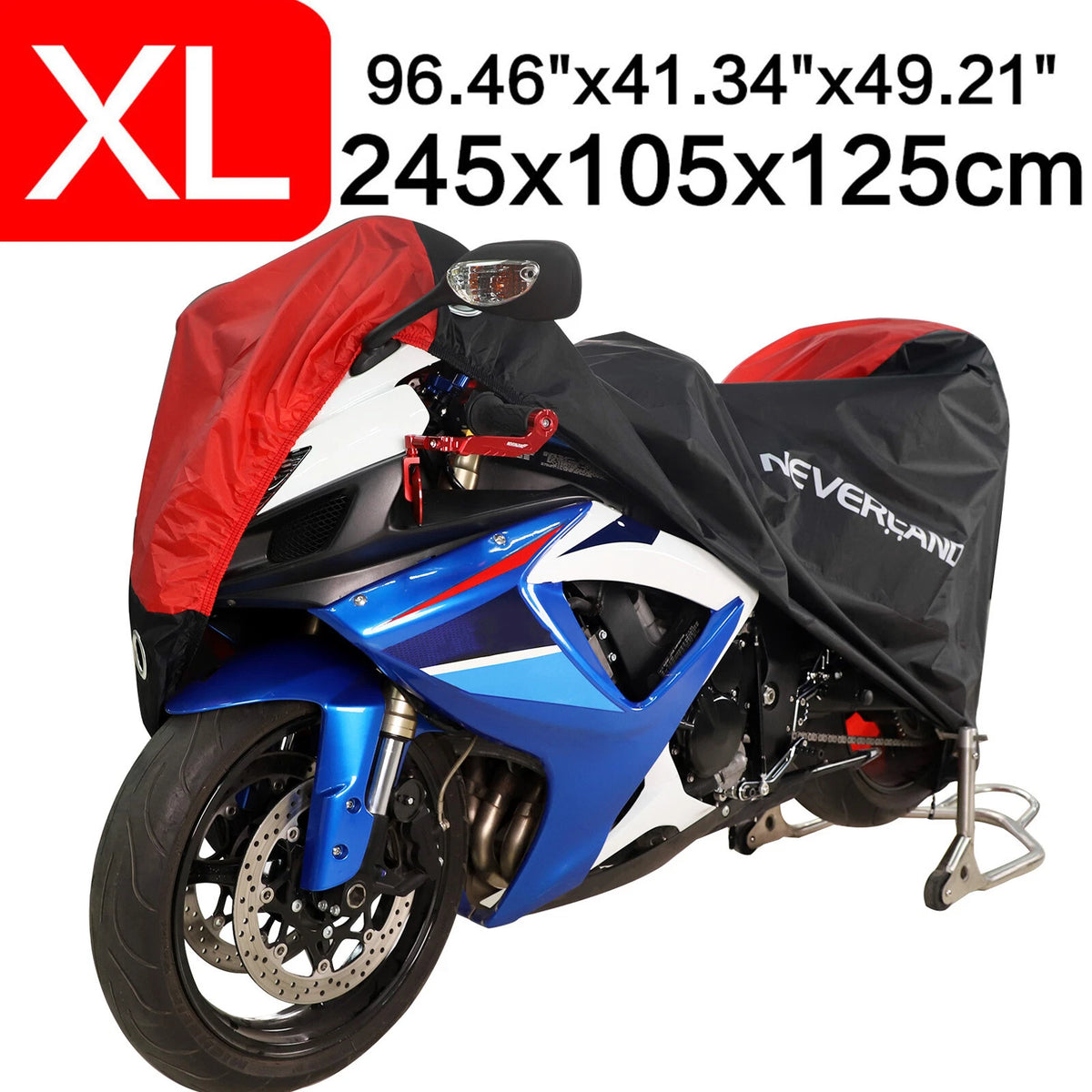 XL Waterproof Motorcycle Cover for Outdoor Storage (M40-10-XL)
