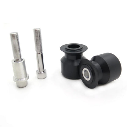 Black Swingarm Spools 10mm for Kawasaki Ninja Z1000, ER-6N, EX250F, EX650, ZRX1100