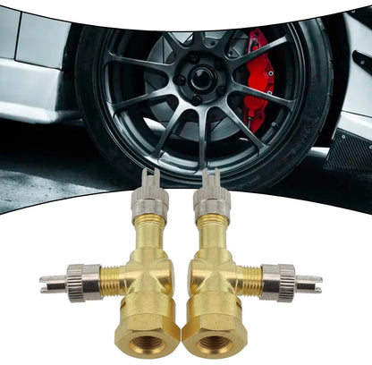 TPMS Valve Tee Adapter for Motorcycles and Cars (Pack of 2)