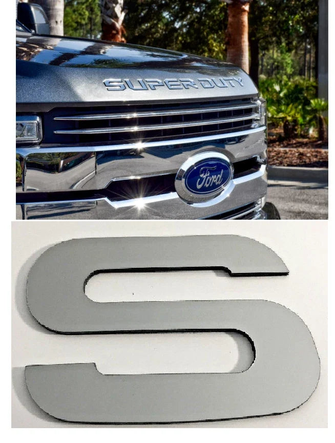 Premium Hood Grill Inserts Chrome ABS Letters for Ford F250 Super Duty (2017–2022)