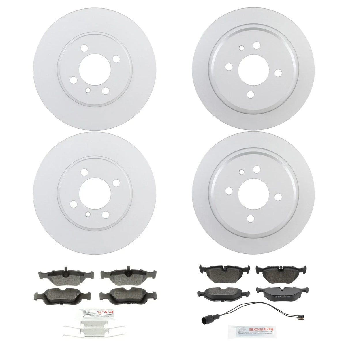 Set of 4 Bosch Quietcast Disc Brake Pads for BMW E30 E36 325i (1982–1999)