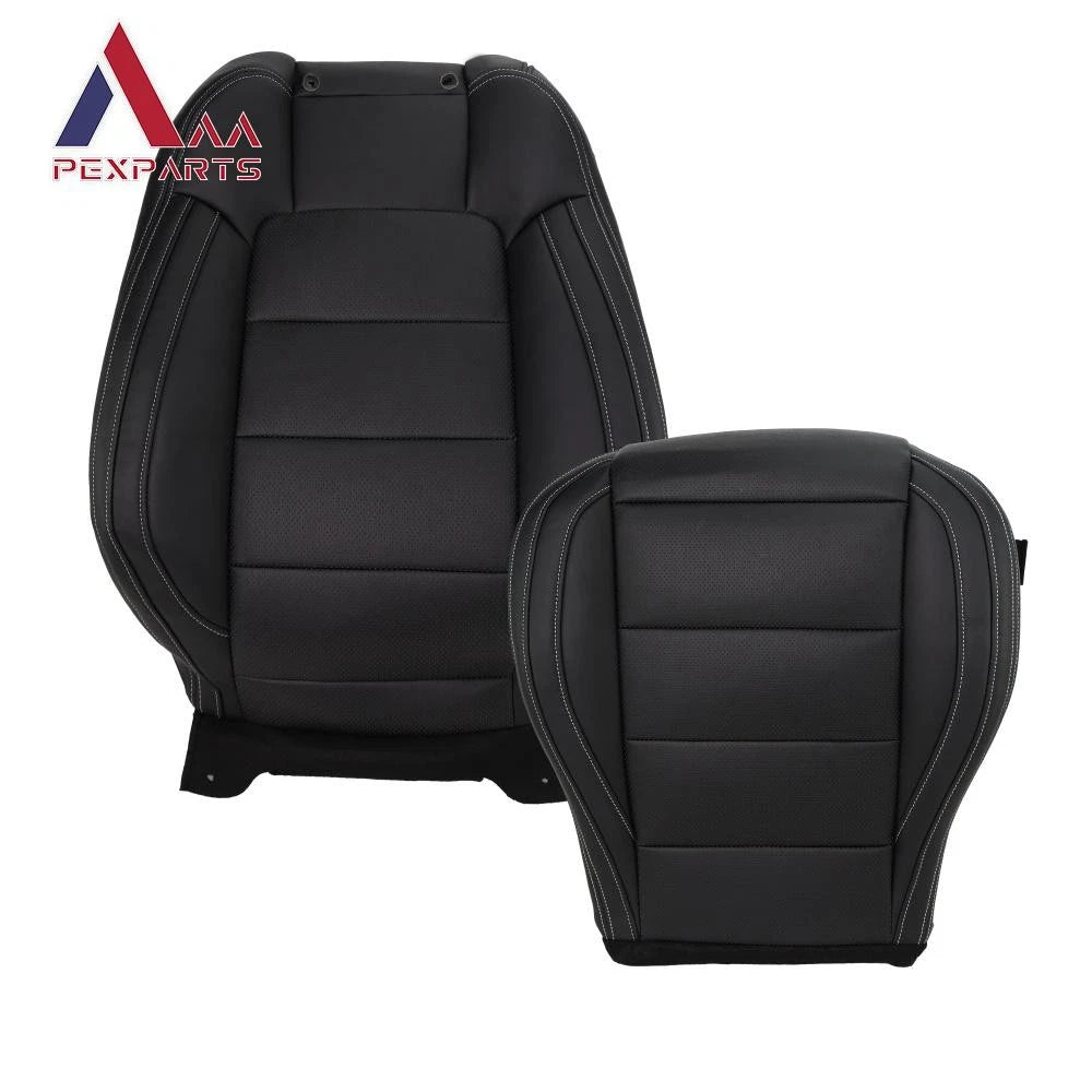 Set of 2 Front Perforated Leather Seat Covers for Ford Mustang (2015–2023)