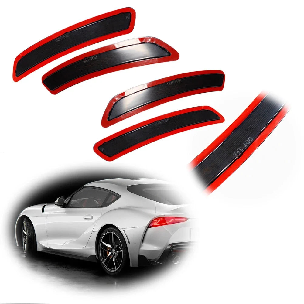 Set of 2 Front Rear Bumper Side Marker Light Reflectors for Toyota GR Supra
