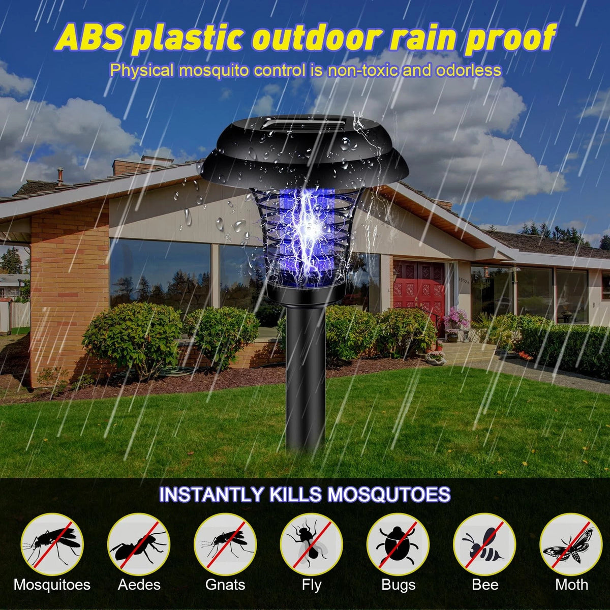 Set of 4 Black Plastic Exterior Lights for Automotive Use