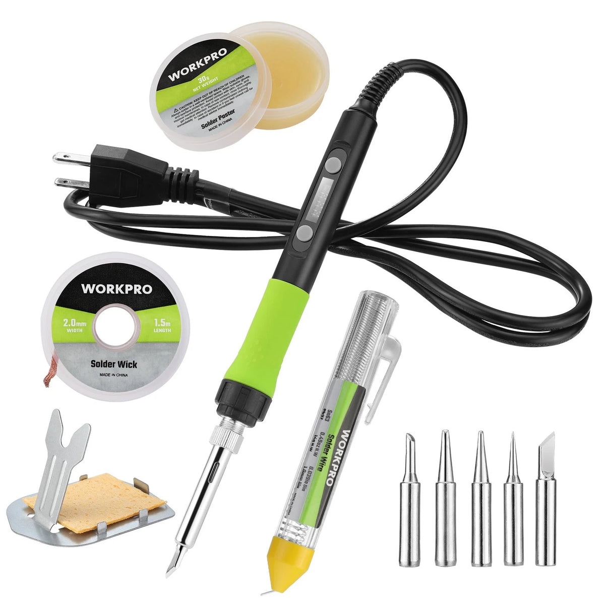 Soldering Iron Kit for WORKPRO (90W, Digital Display)