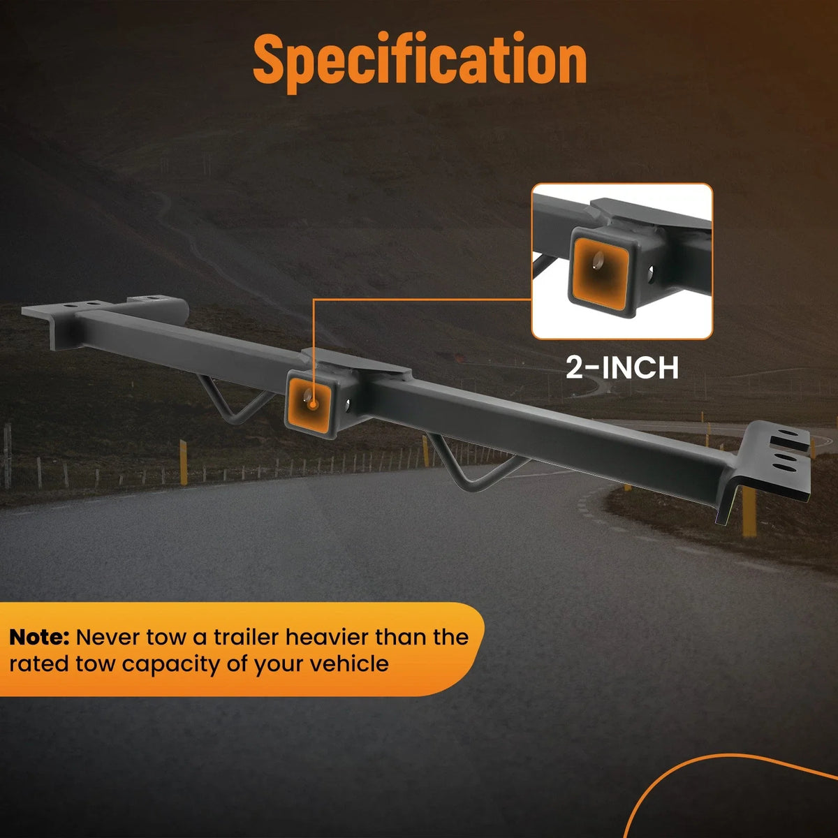 2 Inch Hidden Trailer Hitch for Chevrolet Silverado GMC Sierra 1500 (1999–2006)
