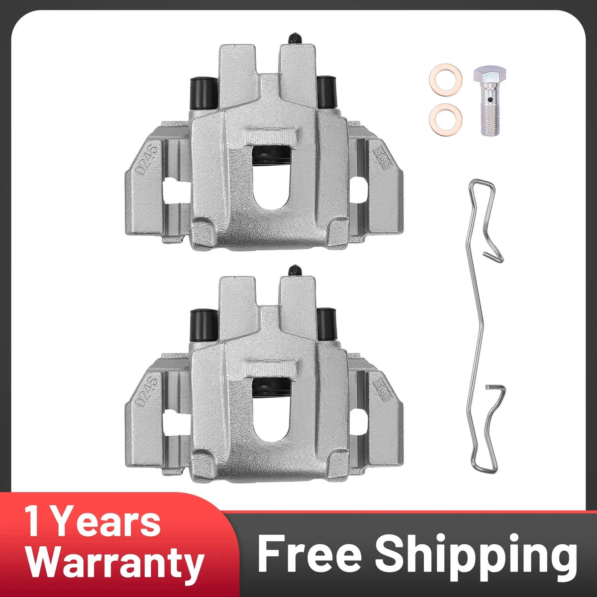 2pc Rear Brake Calipers for Jeep Grand Cherokee (1999–2004) 4-Door