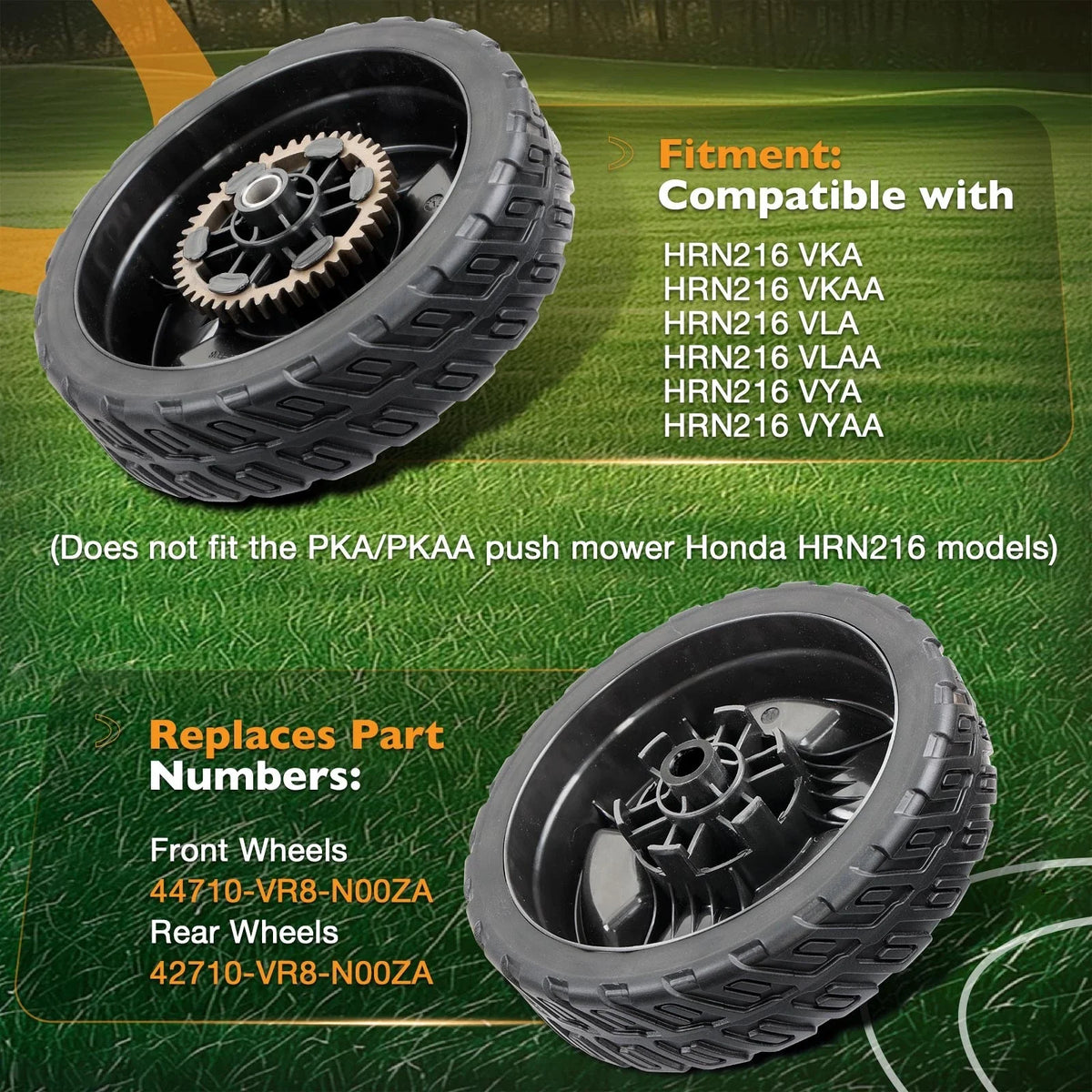 Set of 4 Front Wheels for Honda HRN216 (VKA, VKAA, VYAA) 44710-VR8-N00ZA