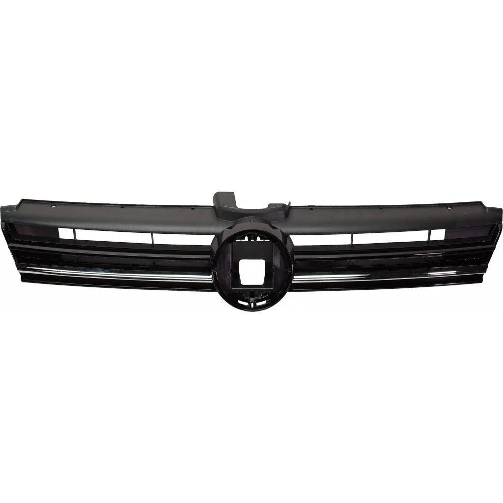 Grille for Volkswagen Golf (2018–2020) Textured Black w/ Chrome Molding VW1200176