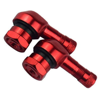 8PCS Red 90 Degree Aluminum Valve Stems for Motorcycle Tire Rim Wheel