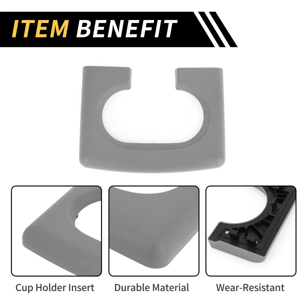 Center Console Cup Holder Pad for Ford F-150 (2004–2014) Gray