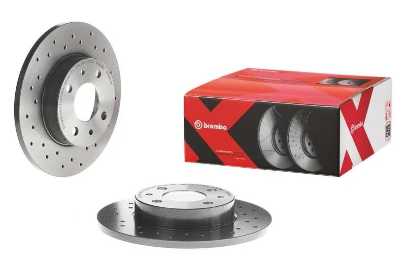 Brembo Cross Drilled UV Coated Rotor for Jaguar X Type (2002–2008) 08.9734.1X