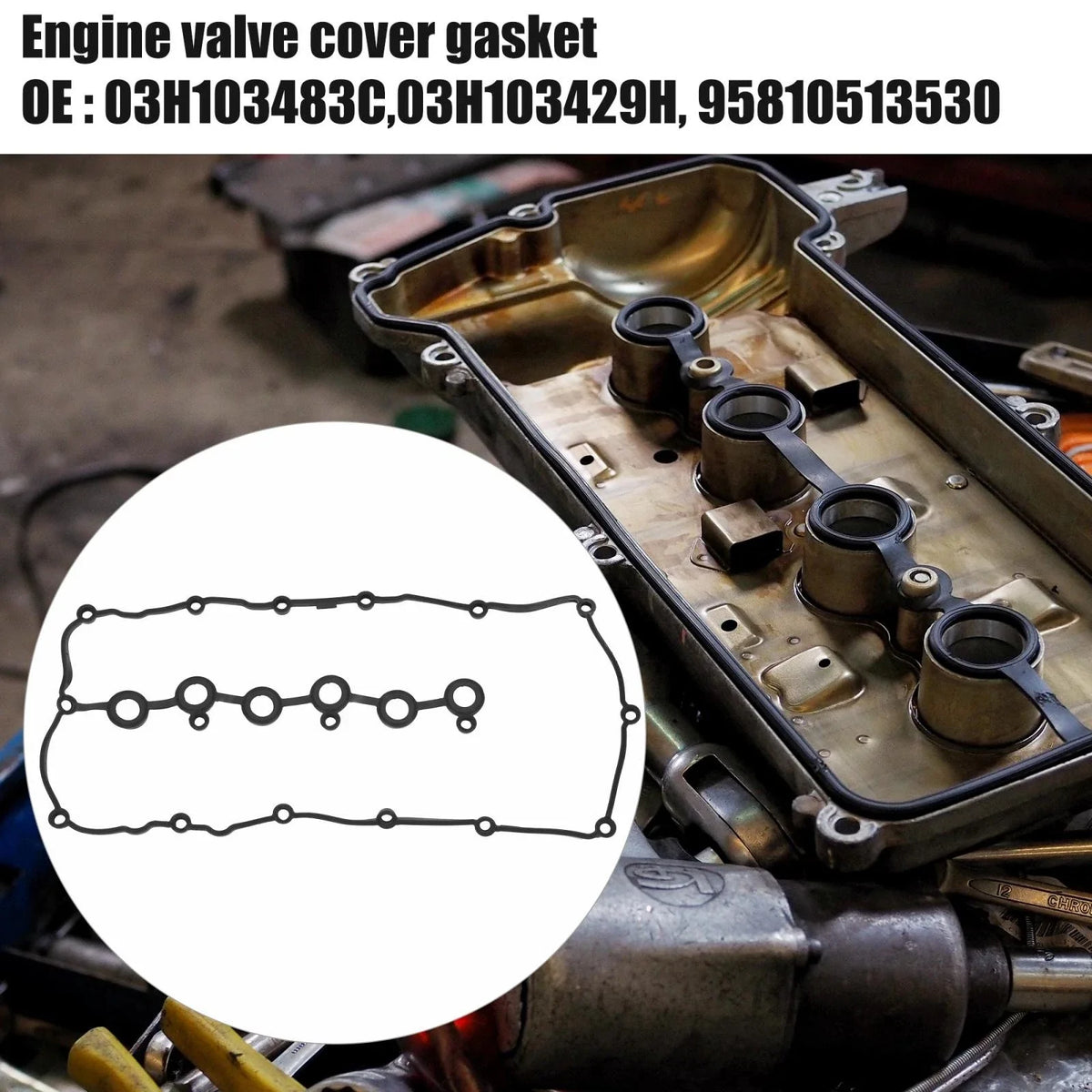 Engine Valve Cover Gasket 03H103483E for Audi Q7 (2007–2010) & Porsche Cayenne (2008–2014)