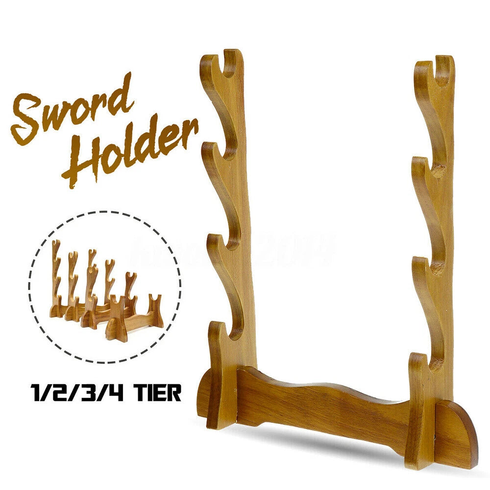 Samurai Sword Knife Katana Stand Holder Display Rack for Mini 1-4