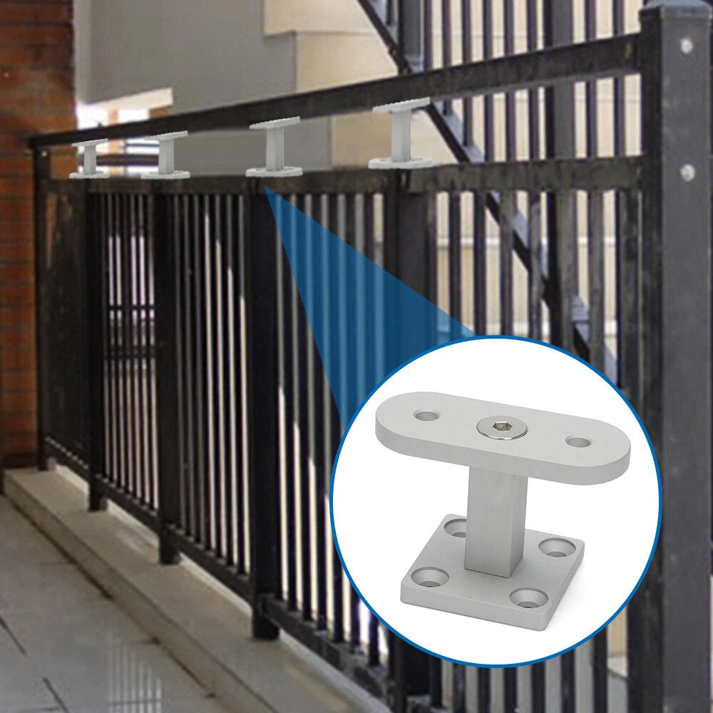 Straight Handrail Support Bracket for Modern Applications (1.7")
