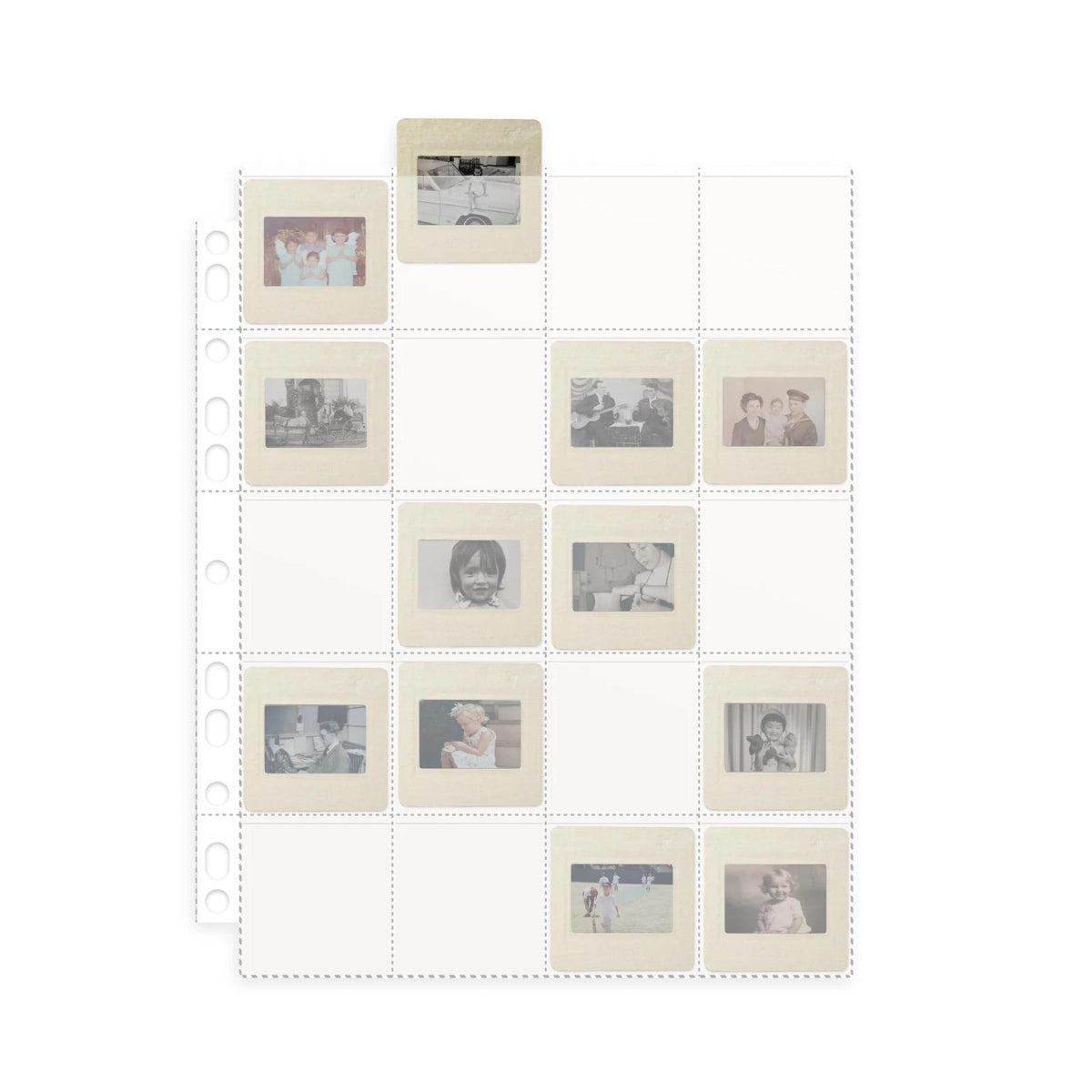 10 Pages Pack of Protective Photo Pages for 35mm Slides (Holds 20 Slides)