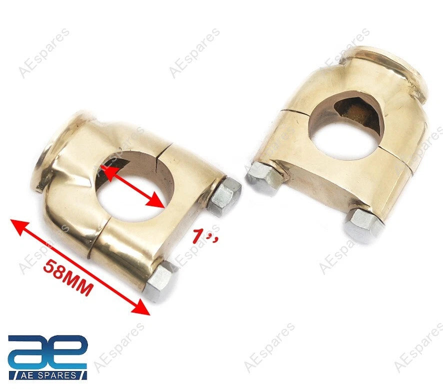 1" Handlebar Riser Holding Bracket Clamp Set for Universal Fit
