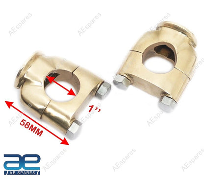 1" Handlebar Riser Holding Bracket Clamp Set for Universal Fit