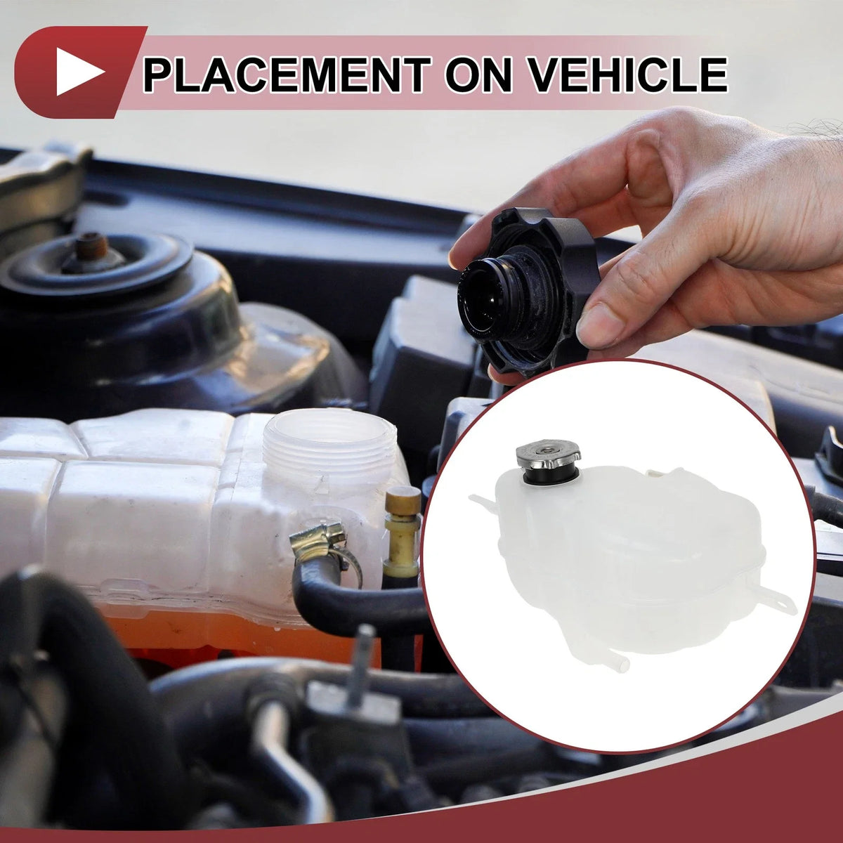 Coolant Expansion Overflow Tank with Cap No. 5058455AD for Dodge Journey (2009–2020)