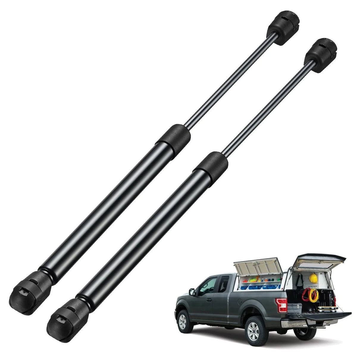 14" 60 lb Gas Struts for Truck Tailgate, Car Hood and Hatch (2014–2016)
