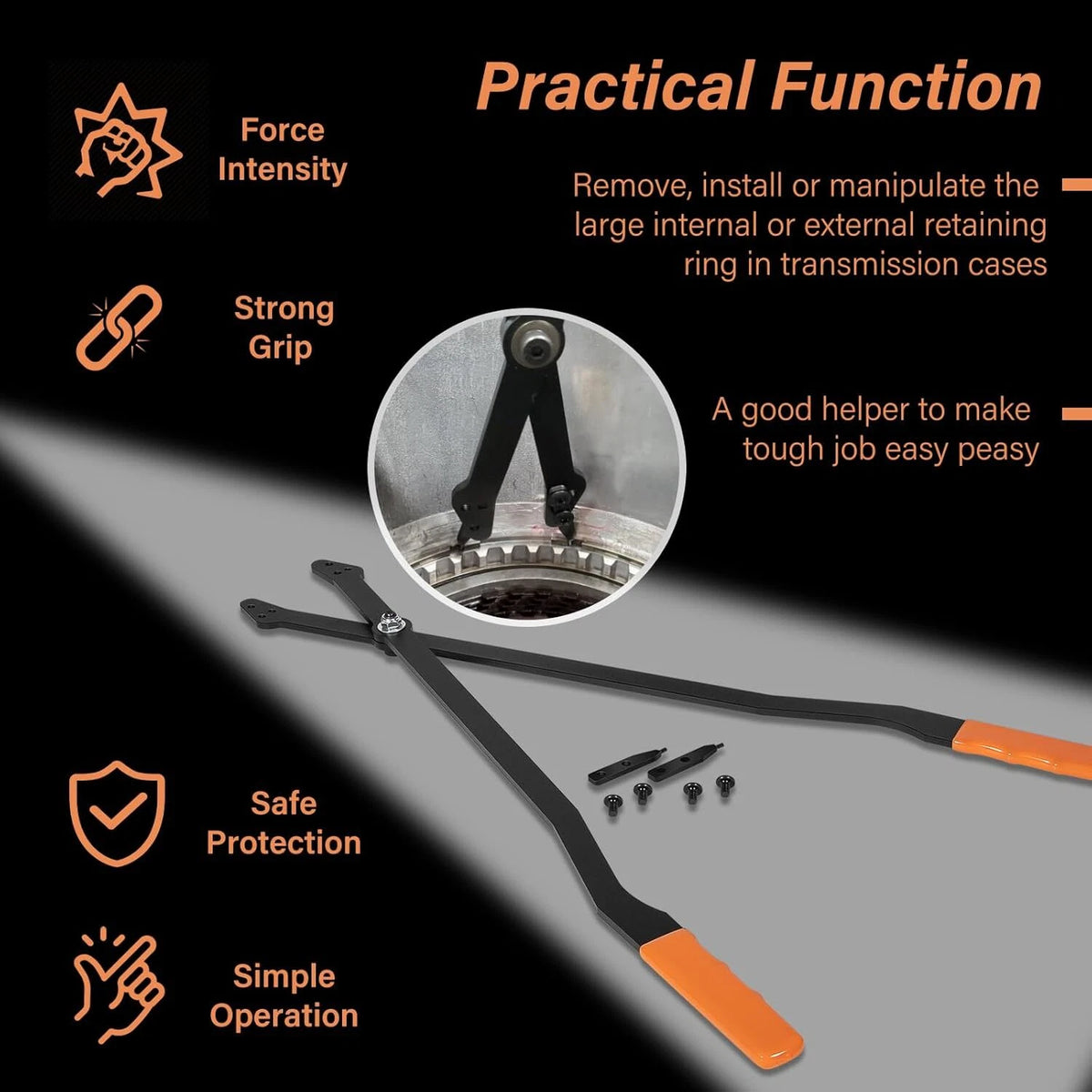 Set of 2 Internal Retaining Ring Pliers for GM Transmissions (5L40, 5L50, 6L50, 6L80, 6L90)
