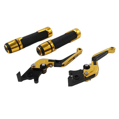 Set of 2 Gold Extendable Brake Clutch Levers for Yamaha XMAX300/400 (2017–2023)