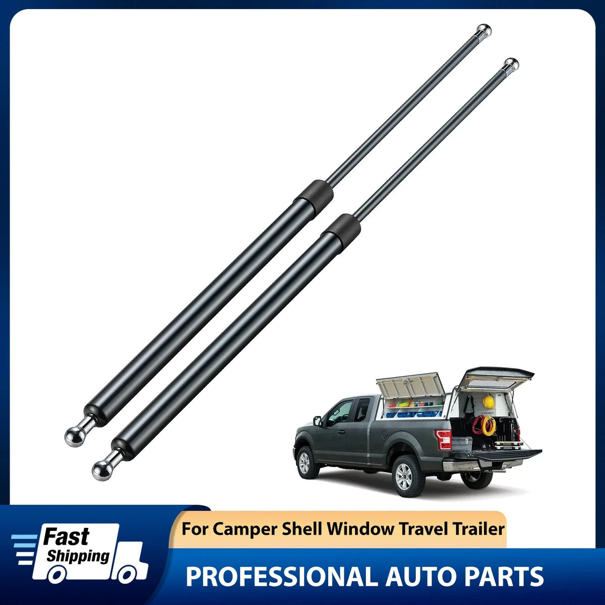 Gas Struts ST270P15010 for Boat Hatches Travel Trailer Beds (27 Inch, 150Lbs)