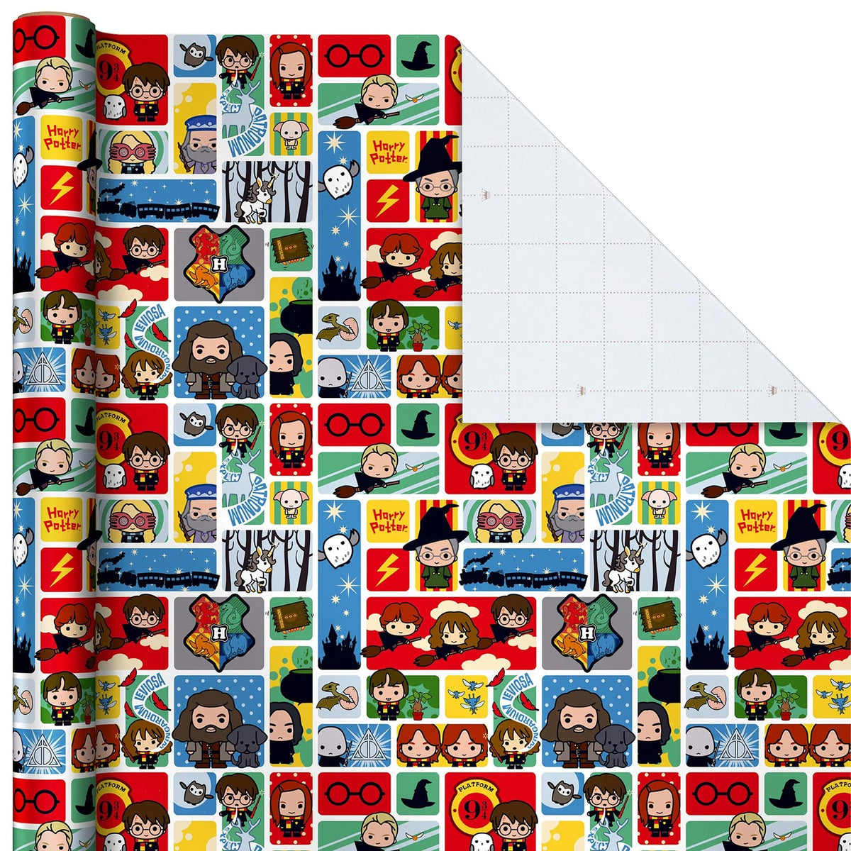 3-Pack Harry Potter Wrapping Paper with Cut Lines (60 sq. ft. total)
