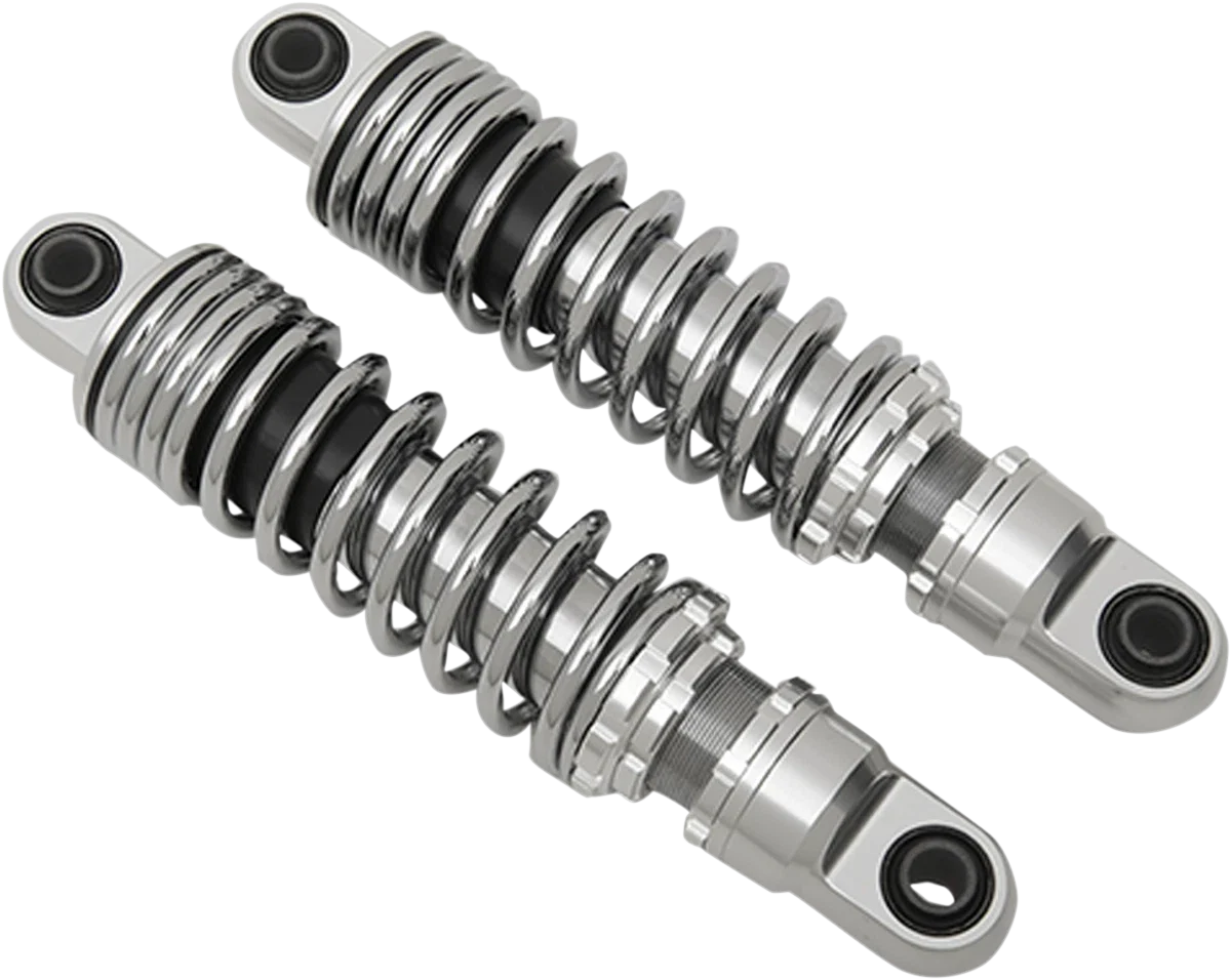 Drag Specialties Chrome Ride-Height Adjustable Shocks for